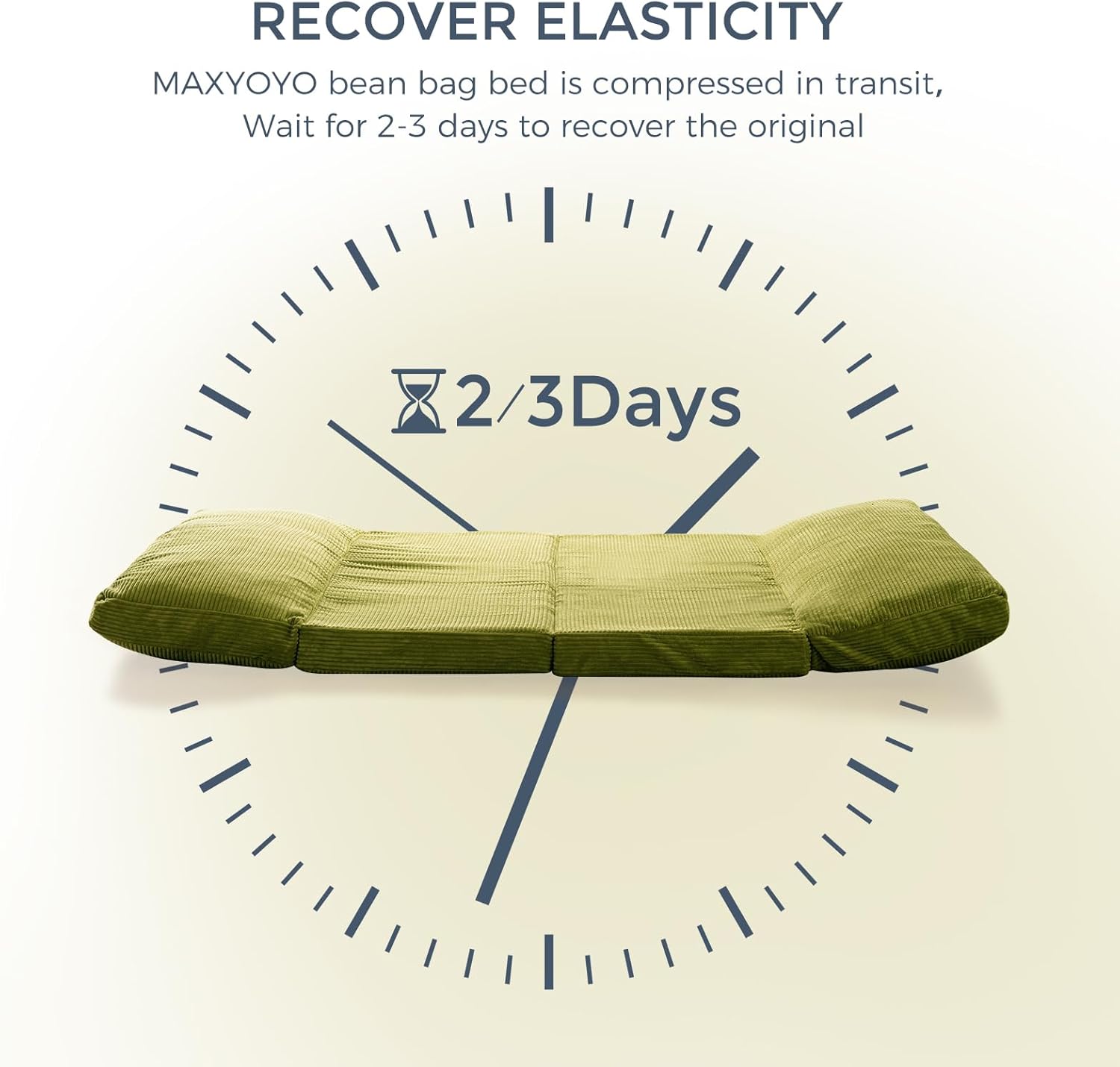 MAXYOYO Folding Sofa Bed, Extra Thick and Long Floor Sofa Convertible Sleeper Chair with Washable Cover, Floor Couch Lounge Bean Bag Bed for Living Room, Green, 30x95 Inch