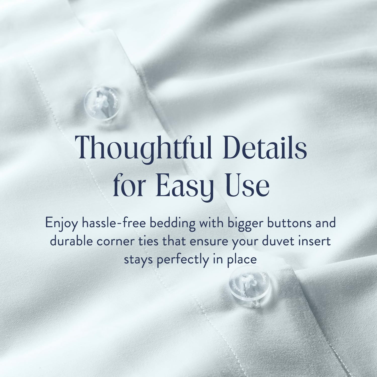 Brooklinen Luxury Sateen Duvet Cover - 100% Cotton, King/California King Size in Sky with Extra-Long Corner Ties and Button Closure - Best King/Cali King Duvet Covers