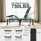 SunsGrove Queen Adjustable Bed Frame, Wired Remote Control, Independent Head and Foot Incline, Electric Bed Frame Base, Adjustable Bed Leg with 2 Height Options, Easy Assembly