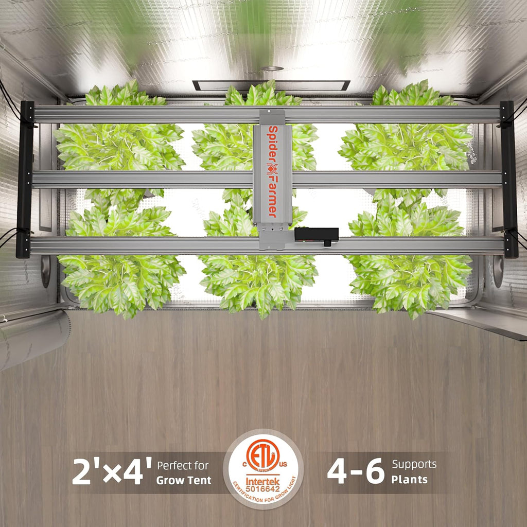 Spider Farmer G4500 Cost-Effective 320W 2x4 Coverage LED Grow Lights  Full Spectrum Dimmable Bar Style Led Growing Lamp for Indoor Plants  Upgraded Smart App Control