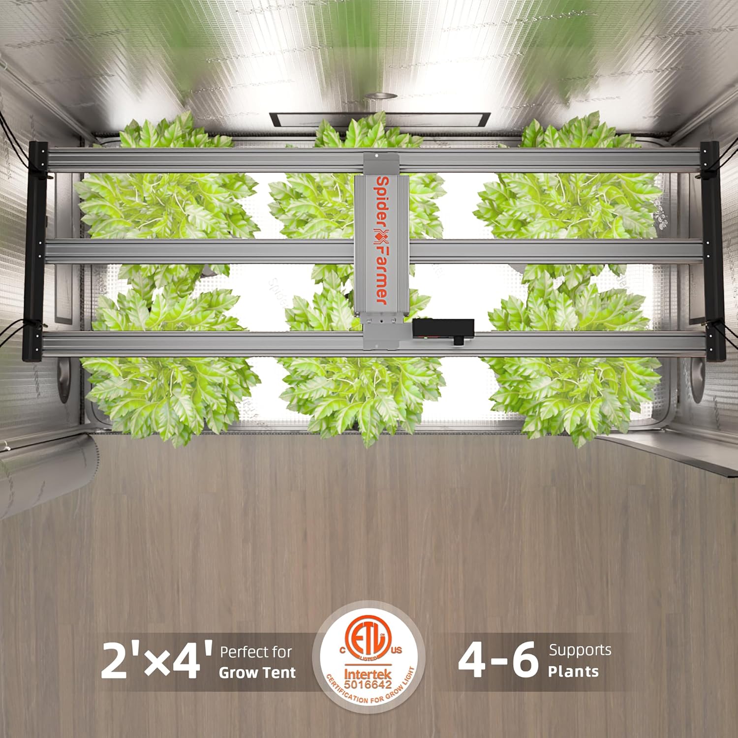 Spider Farmer G4500 Cost-Effective 320W 2x4 Coverage LED Grow Lights  Full Spectrum Dimmable Bar Style Led Growing Lamp for Indoor Plants  Upgraded Smart App Control