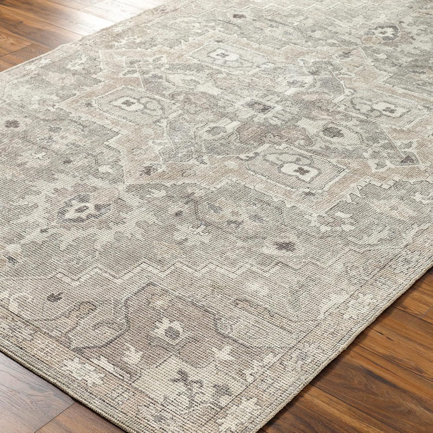 Livabliss x Becki Owens Elle Medallion Area Rug , 9'2" x 12', Light Grey