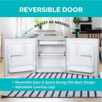 BLACK+DECKER 1.7 Cu. Ft. Compact Refrigerator, ENERGY STAR Certified, Single Door Mini Fridge with Chiller Compartment, Personal Fridge for Home or Dorm Room, R600a Refrigerant, BCRK17V,Stainless Look