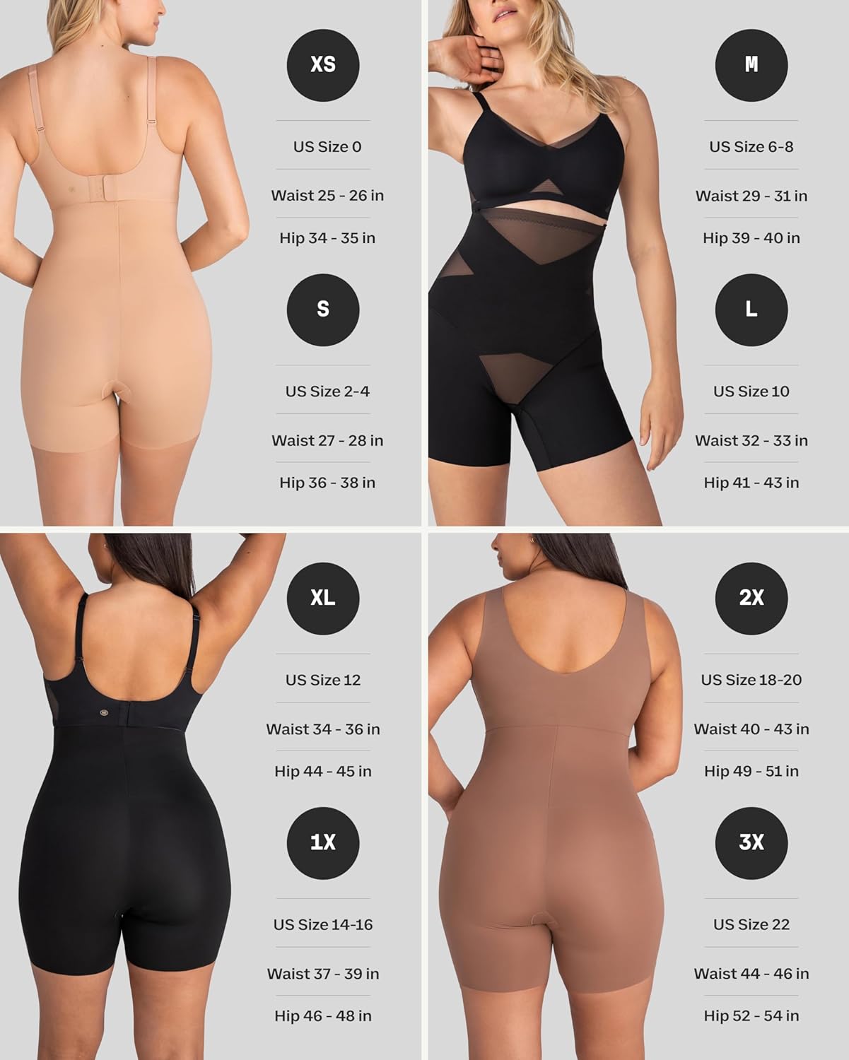 HONEYLOVE SuperPower Girl Short - High Compression Tummy Control Shapewear for Women