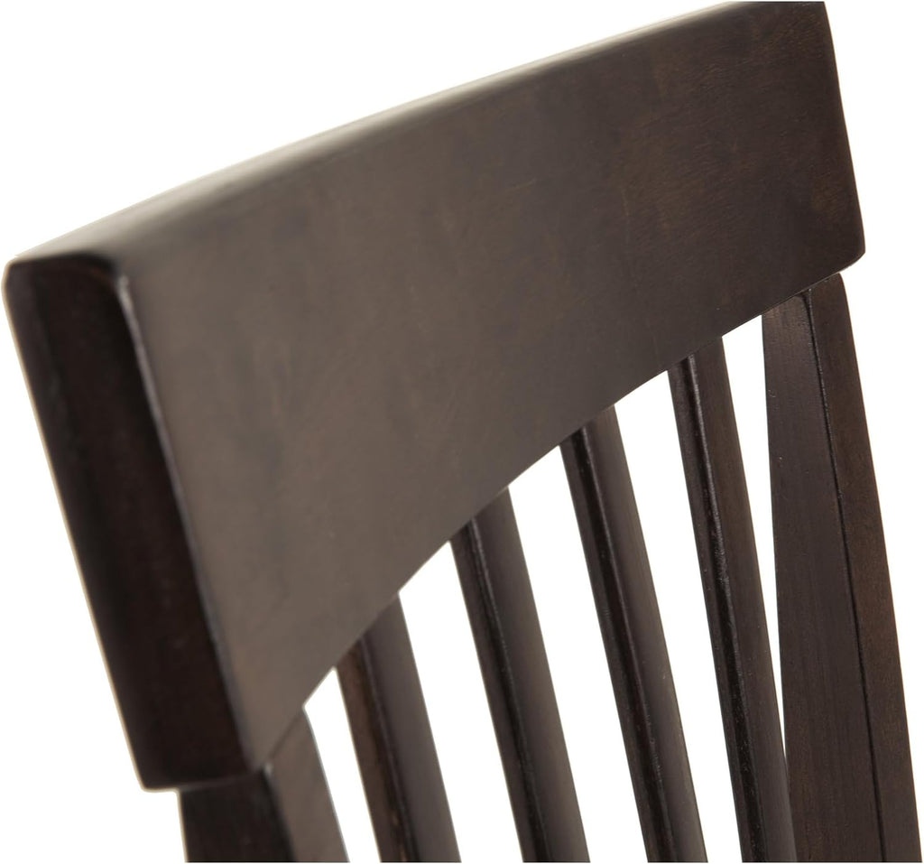 Signature Design by Ashley Hammis Rake Back Dining Room Chair, Set of 2, Dark Brown