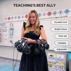 AILIHEN Classroom Headphones Bulk Wired for School, 12 Pack Headsets with Microphone for K-12 Grade Classroom, Students, Teens, 3.5mm Jack for Chromebook, Computer, Laptop (Black)