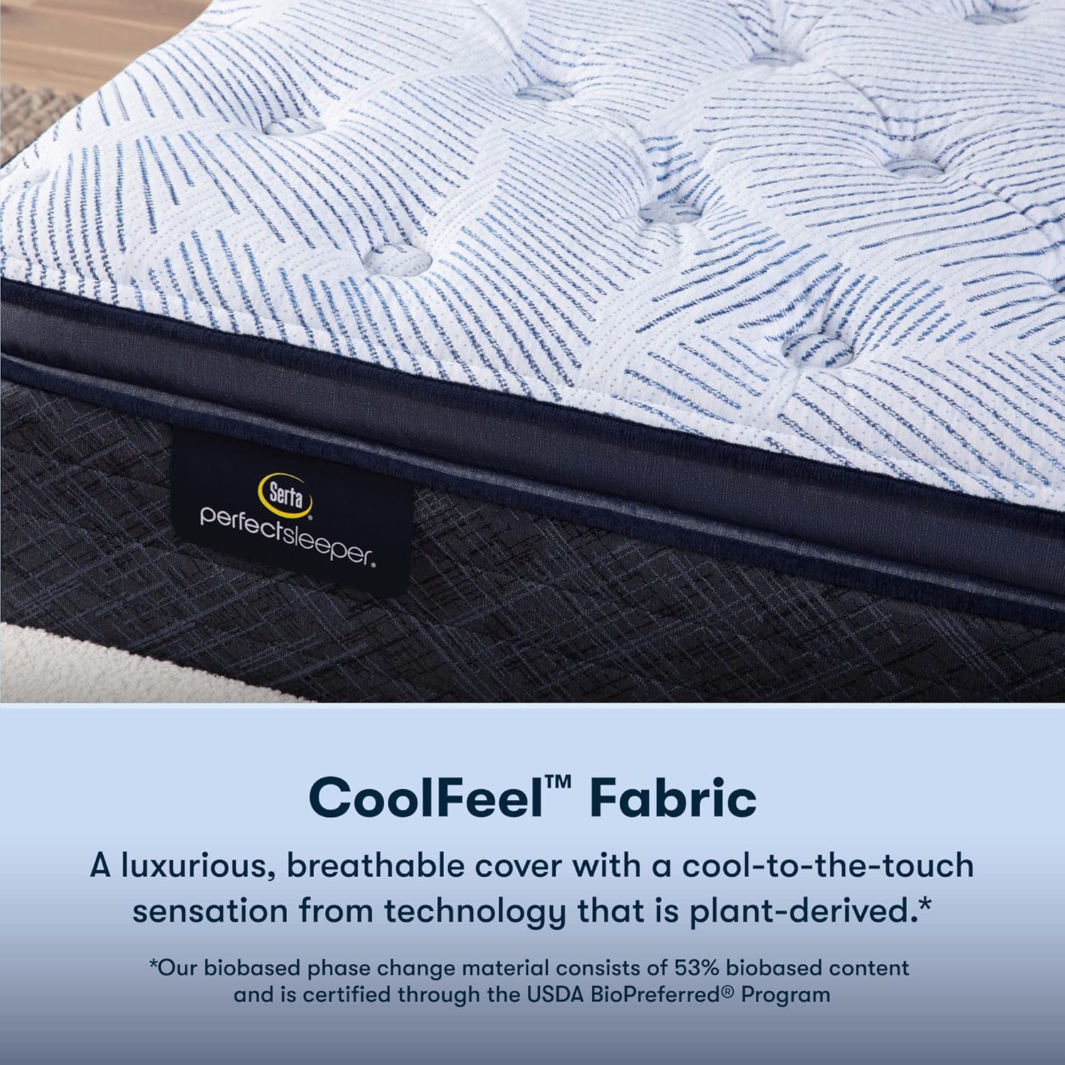 Serta Perfect Sleeper Mattress Enhanced 14.5" Queen Mattress - Plush Pillow Top, Cooling Gel Memory Foam, Pocket Innersprings for Motion Isolation, Edge Support, CertiPUR-US Certified - Nurture Night