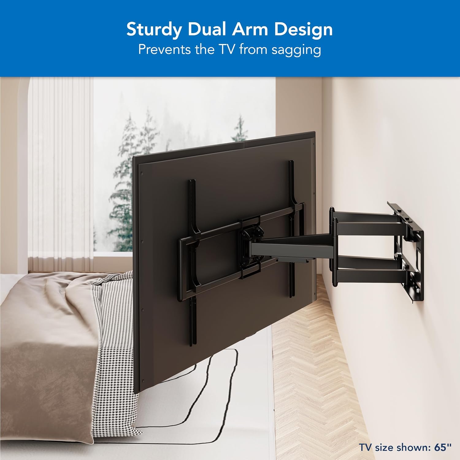 Mount-It! Heavy Duty XXL Full Motion TV Wall Mount for Extra Large TVs  max VESA 900x600  Holds up to 264lb  Swivel Tilt Extension Adjustable TV Mount for 60" 65" 75" 80" 85" 90" 98" 100" 115" 120 in
