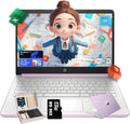 HP 14 inch Laptop for Students & Business • 1-Year Office 365 • 250nits Anti-Glare Display • Intel 4-Core CPU • Copilot • Win 11 Pro • Accessories • Wi-Fi 6 • 16GB RAM • 128GB UFS • 256GB SD Card