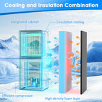 Compact Refrigerator with Freezer 4.3 Cu. Ft. 2-Door Dorm Fridge with Adjustable 7-Level Thermostat, Small Refrigerator with Freezer for Home, RV, College Dorm, Apartment, Office, Black