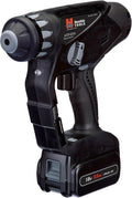 18V Dual Function Rotary Hammer/Drill Driver with 5-Stage Torque Clutch, LED Work Light, SDS-Plus Chuck, 1/4” Hex Drive Adapter by Huskie Tools - SDS Kit w/ 1 Battery, Charger & Tool Bag