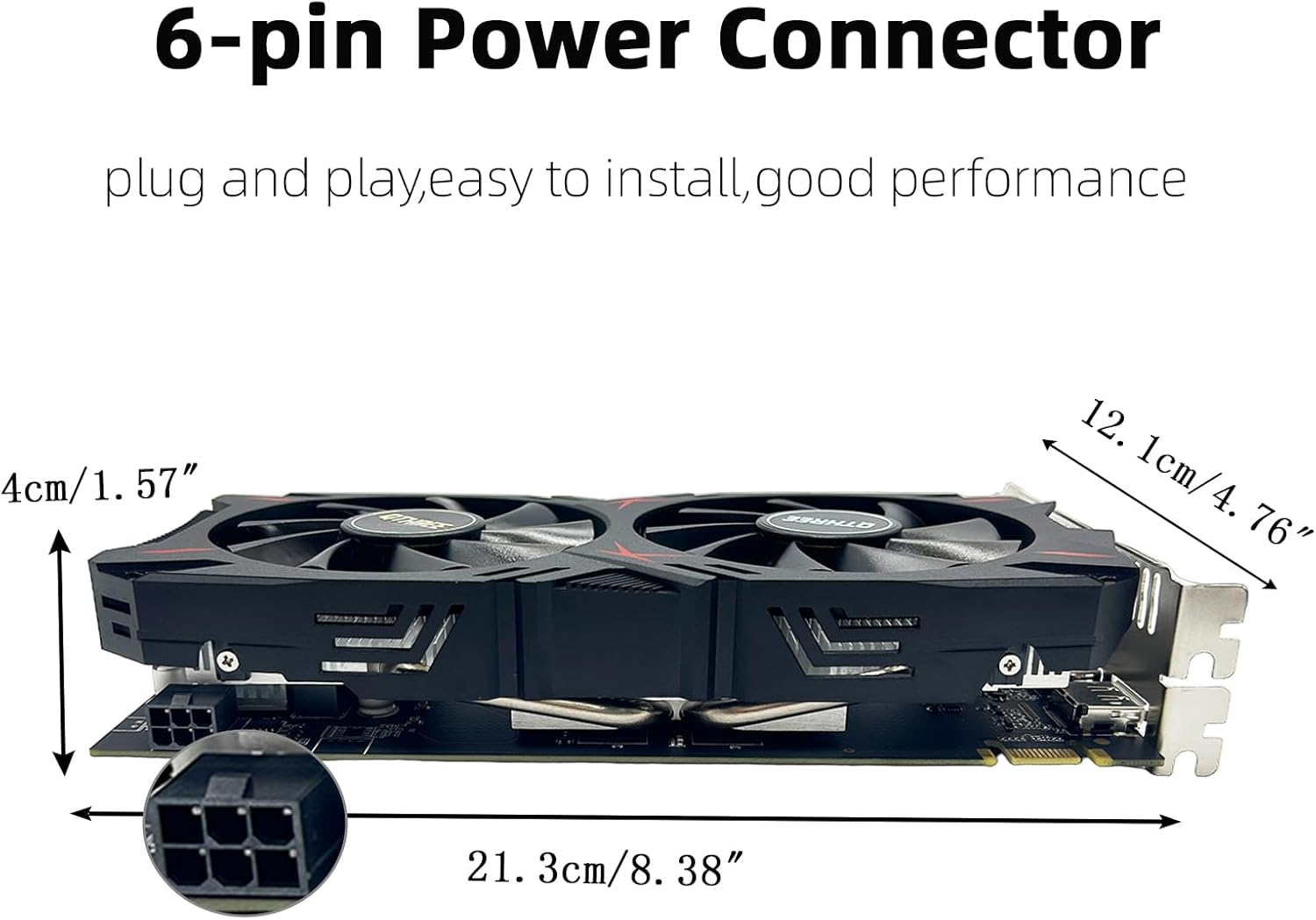 QTHREE Geforce GTX 960 4GB Graphics Card, GDDR5 128-bit, DP, HDMI, DVI, Video Card for PC, Computer GPU, PCI Express x16