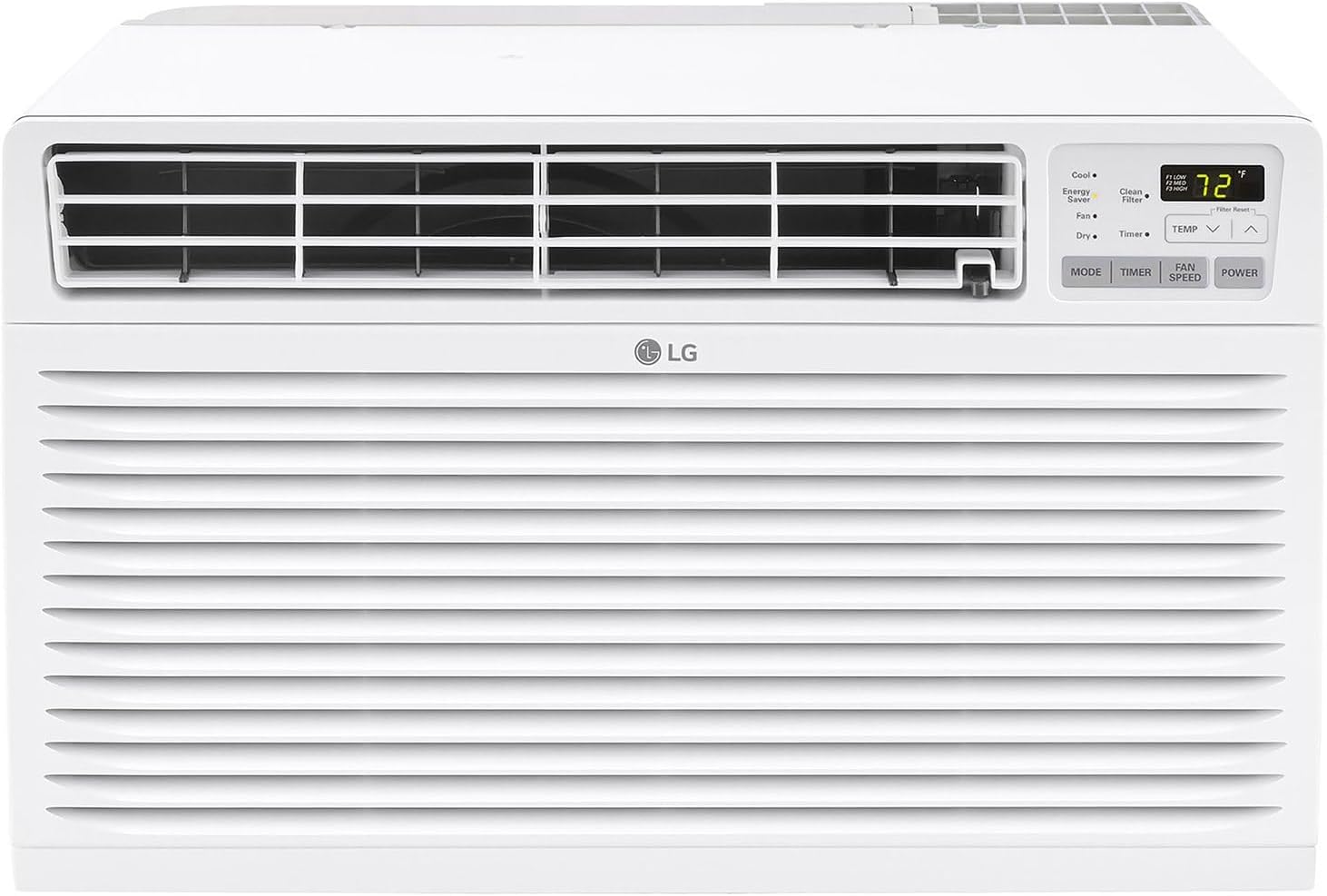 LG 10,000 BTU Through the Wall Air Conditioner, 115V, Cools up to 440 Sq. Ft. for Bedroom, Living Room, Apartment, with Remote, 3 Cool & Fan Speeds, Wall AC Unit, White
