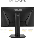 ASUS TUF Gaming VG259QM 24.5” Monitor  1080P Full HD (1920 x 1080)  Fast IPS  280Hz  G-SYNC Compatible  Extreme Low Motion Blur Sync 1ms  DisplayHDR 400  Eye Care  DisplayPort HDMI Black