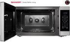 SHARP Countertop Microwave Oven with Removable 16.5" Carousel Turntable, 1200 Watt, 2.2 Cubic Feet, Stainless Steel