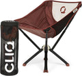 CLIQ ClassiQ 2.0 Camping Chair with Carry Bag - Portable Folding Chair & Bag for Outdoors - Reinforced 400 lb Capacity - Quick-Setup Travel Chair for Camping, Beach & Hiking - Brick