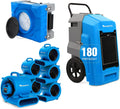 MOUNTO Water Damage Restoration Combo Package Deals (6xAir Mover, 1X Air Scrubber, 1X LGR Dehumidifiers)