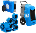 MOUNTO Water Damage Restoration Combo Package Deals (6xAir Mover, 1X Air Scrubber, 1X LGR Dehumidifiers)