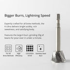 1Zpresso K-Ultra Manual Coffee Grinder Silver with Carrying Case, Assembly Consistency Grind Stainless Steel Conical Burr, Foldable Handle, Numerical External Adjustable Setting, All-Round Grinder