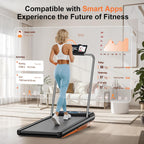 HCOIW Walking Treadmill Pad with Incline - Portable Under Desk Treadmill, Walking Mat Pad with Handle Bar, 2.5HP Low Noise, 2 in 1 Treadmills for Home Office, Remote Control with LED
