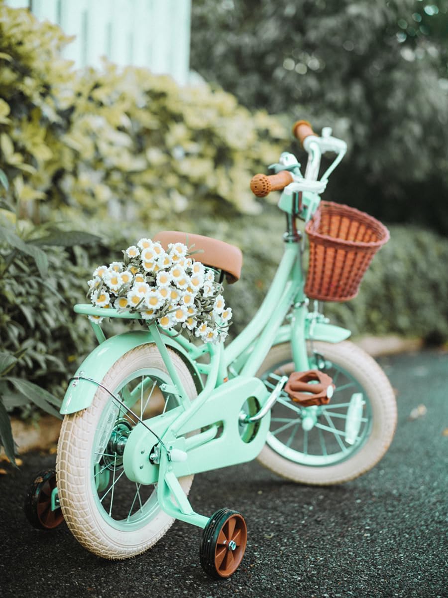 JOYSTAR Girls Bike for 2-12 Years Old Toddlers and Kids, 12" 14" 16" 18“ 20" Retro Style Kids Bike with Training Wheels, 18 20 Inch Children Bicycle with Kickstand