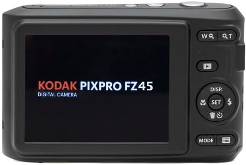 KODAK Pixpro FZ45 Digital Camera Bundle  Includes: SanDisk 64GB SDXC Memory Card  Spare Batteries and Card Reader (4 Items) (Black)