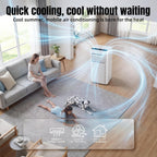 AKIRES 10000 BTU Portable Air Conditioners,3-IN-1 Portable AC Unit With Fan & Dehumidifier,Remote Control,24H Timer,Sleep Modes,Cools Room Up To 450 sq.ft,Suitable for Bedroom,Room, Office,Apartment
