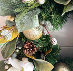 Good Tidings To You - Wreath - Holiday Florals, Large-size Faux Floral Arrangement, Premium Artificial Indoor Flower Display with Beautiful Blooms and Foliage - Artificial Plants & Flowers
