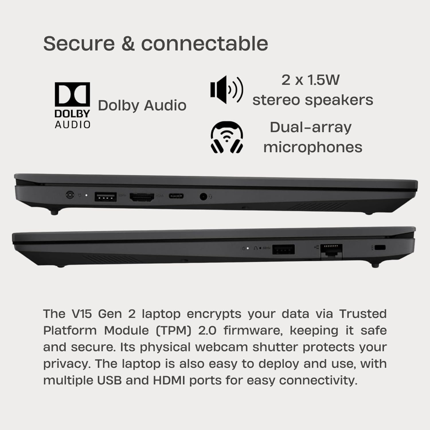 Lenovo 2026 New V15 Laptop for Student & Business | Intel Pentium 4-Core Processor | 15.6 FHD Screen (1920 x 1080) | 16GB RAM | 1TB SSD | Ethernet RJ-45 | Windows 11 with Office 365 for The Web