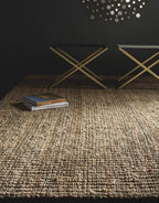 SAFAVIEH Area Rug 9x12 - Natural Fiber Collection - Large - Natural Brown, Handmade Jute, Farmhouse Style, Chunky Textured Thick Pile (NF447A)