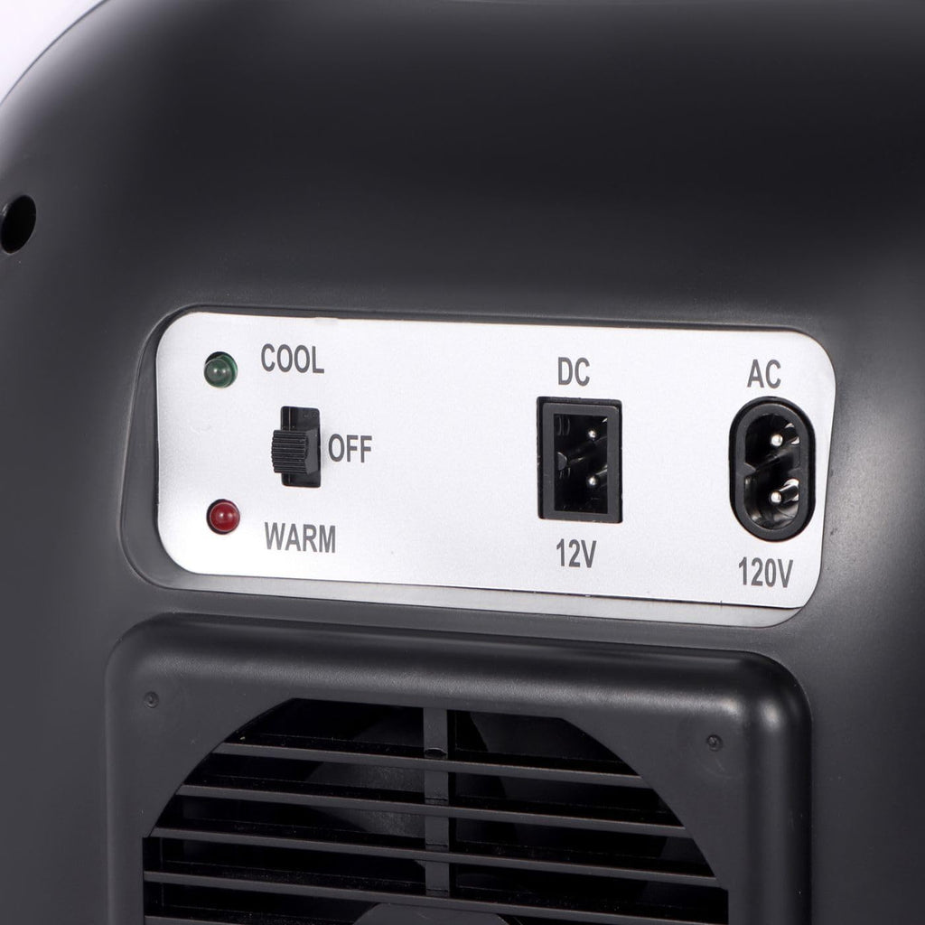 Uber Appliance UB-XL1 Personal Portable Mini Fridge 12 can Thermoelectric Cooler & Warmer for indoor/outdoor - bedroom, office, dorm, car, boat, RV - 110V AC & 12V DC cords included - Matte Black