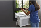 GE Profile ClearView Window Air Conditioner Unit, 8,300 BTU, U-Shaped Adjustable Depth, Energy Efficient Cooling up to 350 sq ft., Ultra Quiet, SMART Home Capable, Includes Remote, White