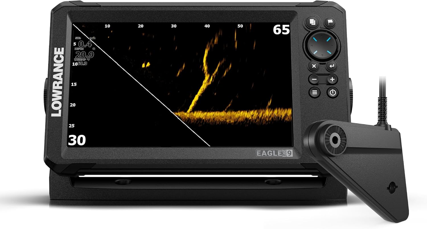 Lowrance Eagle Eye 9" Fishfinder with Live Sonar  Chirp Sonar and DownScan with Fish Reveal