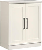 HomePlus Small Kitchen Pantry Storage Cabinet with Adjustable Shelves, Living Room Storage Cabinet, Soft White Finish