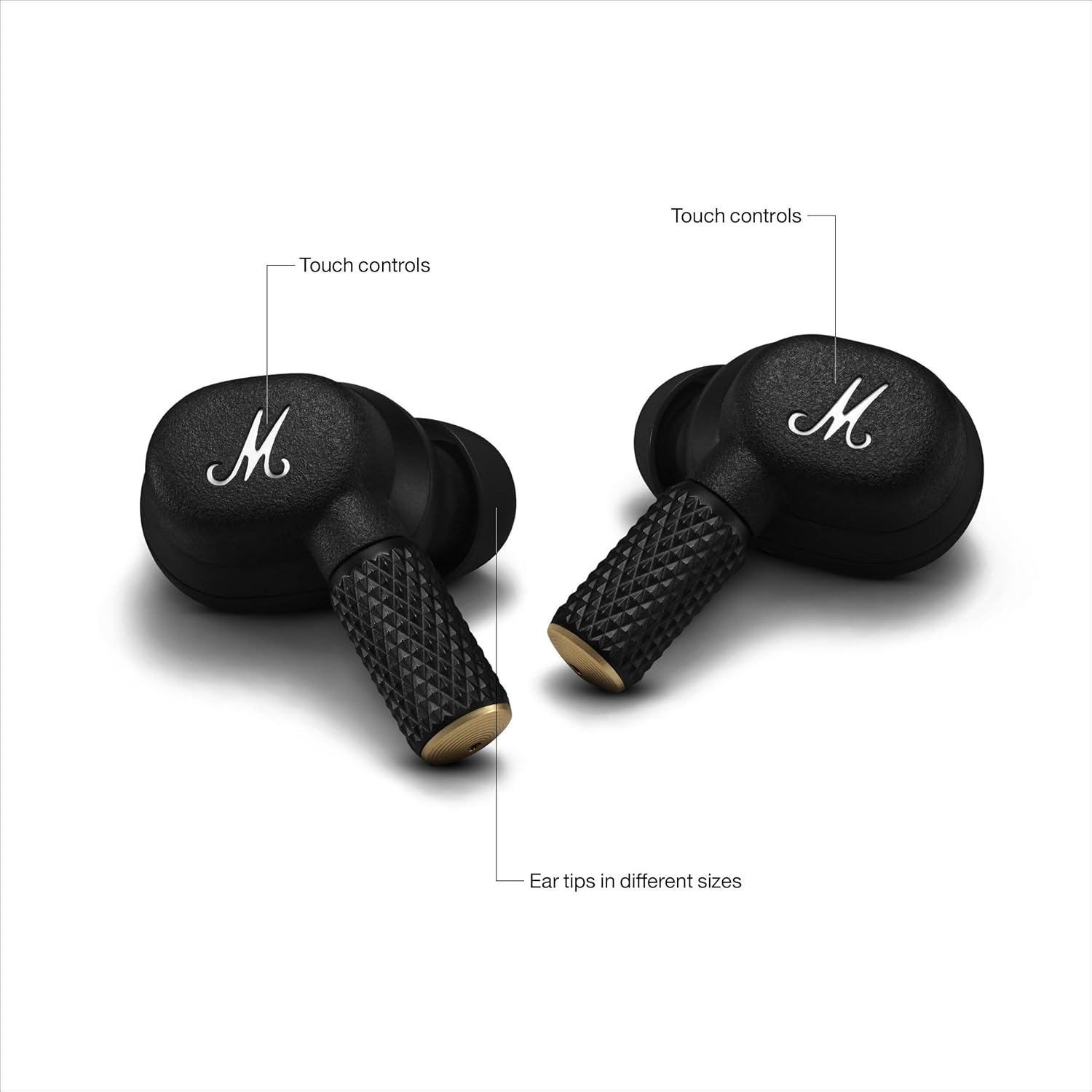 Marshall Motif II True Wireless Active Noise-Canceling Earbuds Headphones  Black