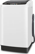 Nictemaw Portable Washing Machine 20Lbs Portable Washer Machine with 10 Programs 8 Water Levels, 2.8 Cu.ft Washer and Dryer Combo with Drain Pump, Compact Laundry Machine for Apartments- Glass Cover