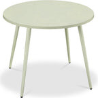 Best Choice Products Round 35.5in Dining Table for 4 w/Sturdy Wood Finish Steel Legs, Mid Century Modern, Space-Saving, Small Space Circle Dinette for Home, Kitchen, Apartment - Sage Green