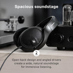 Sennheiser HD 560S Open-Back Over-Ear Wired Headphones – Neutral  Natural Sound for Music  Gaming  and Content Creation  Black