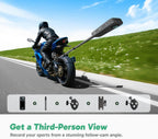 AKASO 360 Weatherproof 360° Action Camera - 5.7K 360 Video with 1/2" 48MP Sensors  72MP 360 Photo  360-SuperSmooth  Invisible Selfie Stick  360° Horizon Lock  AI Tracking Motorcycle Combo