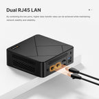 BOSGAME E4 Mini PC  Mini Computers with AMD Ryzen 5 3550H  16GB DDR4 512GB PCIe SSD  Dual RJ45  4K Triple Display  USB-C  USB 3.2  Wi-Fi 5/BT 5.0  Micro Desktop Computers for Office  Home & Streaming