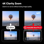 Insta360 Ace Pro 2 Dual Battery Bundle - 8K Waterproof Action Camera Co-Engineered with Leica  1/1.3" Sensor  Dual AI Chip  Leading Low Light  Superior Audio