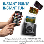 Fujifilm Instax Wide Evo Hybrid Instant Film Camera Bundle with Compatible Carrying Case + 32GB Memory Card + Cleaning Cloth + More