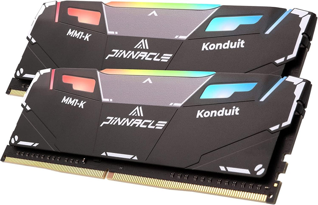 Timetec Pinnacle Konduit RGB 16GB KIT(2x8GB) DDR4 3200MHz PC4-25600 CL16-18-18-38 XMP2.0 Overclocking 1.35V Compatible for AMD and Intel Desktop Gaming PC Memory Module RAM - Black