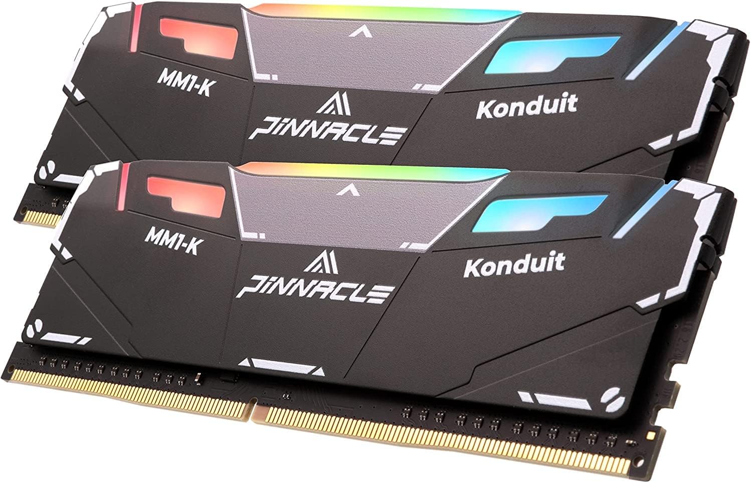 Timetec Pinnacle Konduit RGB 16GB KIT(2x8GB) DDR4 3200MHz PC4-25600 CL16-18-18-38 XMP2.0 Overclocking 1.35V Compatible for AMD and Intel Desktop Gaming PC Memory Module RAM - Black