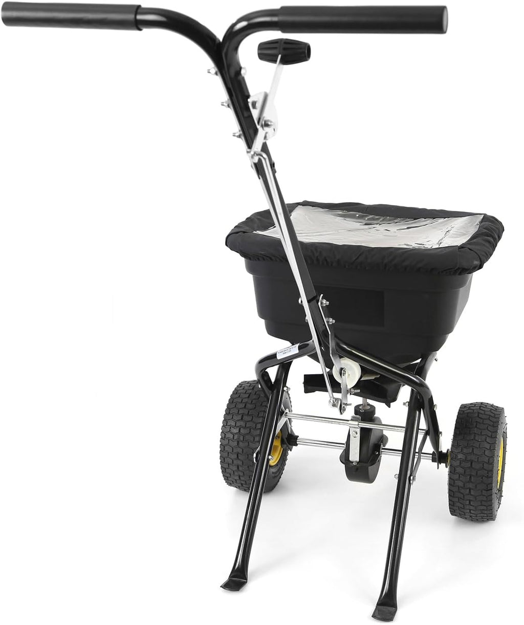 Spyker Lawn and Handheld Spreader Kit: Pro-Series 50 Pound Broadcast Spreader with 5 Pound Handheld Spreader Kit