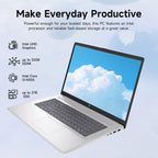 HP 17.3" Laptop for Home  Students  Business  Lifetime Office 365 for The Web  17.3" Touchscreen  8-Cores Intel CPU  w/Copilot  8GB RAM  128GB eMMC  Camera Privacy Shutter  Win11