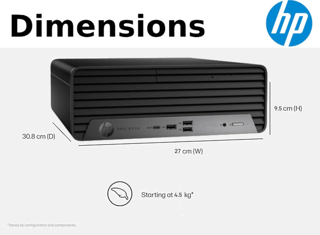 HP ProDesk 400 G9 SFF Business Desktop Computer  Intel CPU  32GB RAM  1TB PCle SSD  Dual 4K Display Support  USB-C  HDMl  RJ-45  Wi-Fi  Wired Keyboard & Mouse  Windows 11 Pro