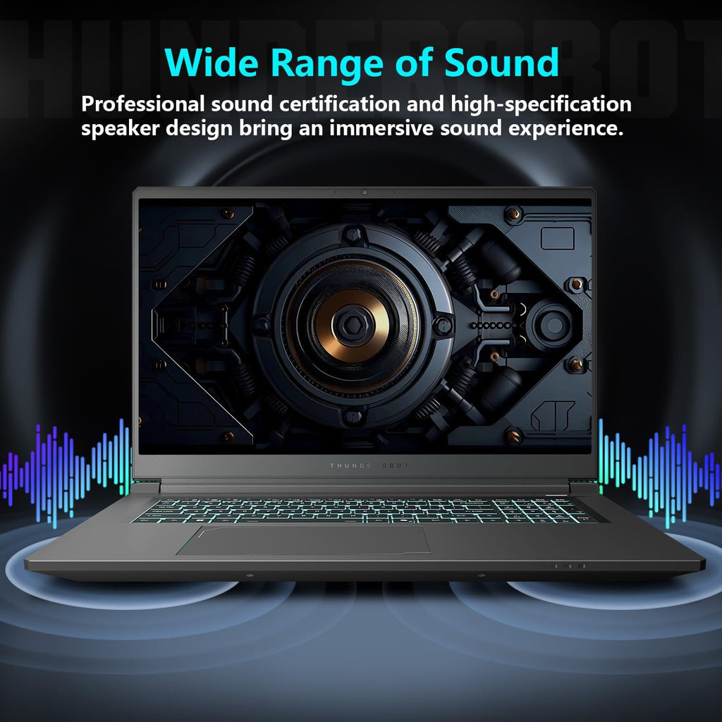 Thunderobot Storm 17 5060 Gaming Laptop  17.3" QHD 165Hz 2K Display  Core i7-13620H  GeForce RTX 5060  32GB DDR5 RAM  2TB SSD  RGB Backlit Keyboard  Wi-Fi 6  Win11 Home