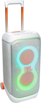 JBL PartyBox Stage 320 - Portable Party Speaker with Telescopic Handle & Wide  Sturdy Wheels  Powerful JBL Pro Sound  Futuristic lightshow  Up to 18 Hours of Play time  Splash Proof (White)