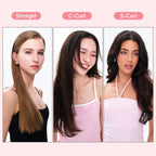 VODANA Professional Softbar Flat Iron - Ceramic Straightener with Patented Silicone Bar, Smooth & Quick Styling, Healthy Hair Solution, Dual Voltage for Worldwide Use (1.5 inch, Milk Tea Rose)